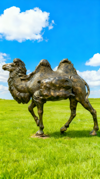 玻璃鋼駱駝仿銅雕塑 (13)