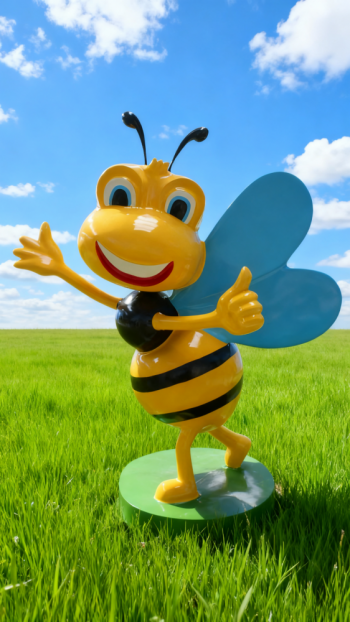 玻璃鋼卡通蜜蜂雕塑 (13)