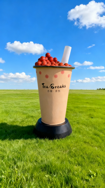 玻璃鋼仿真奶茶杯雕塑 (13)