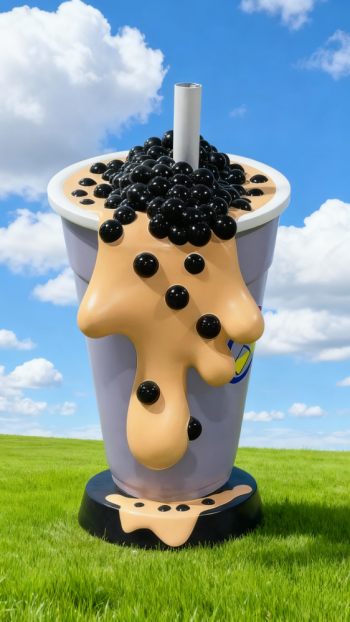 玻璃鋼仿真奶茶杯雕塑 (21)