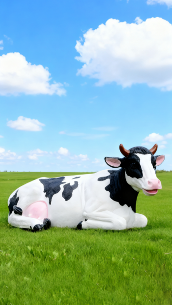 玻璃鋼奶牛雕塑 (10)