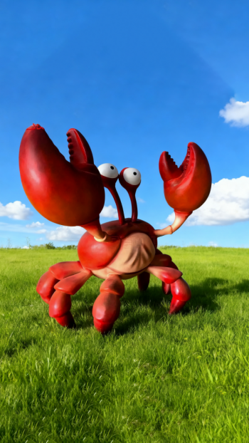 玻璃鋼螃蟹雕塑 (2)