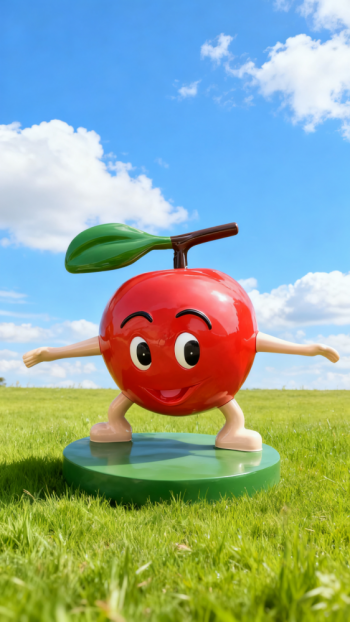 玻璃鋼蘋果雕塑 (11)