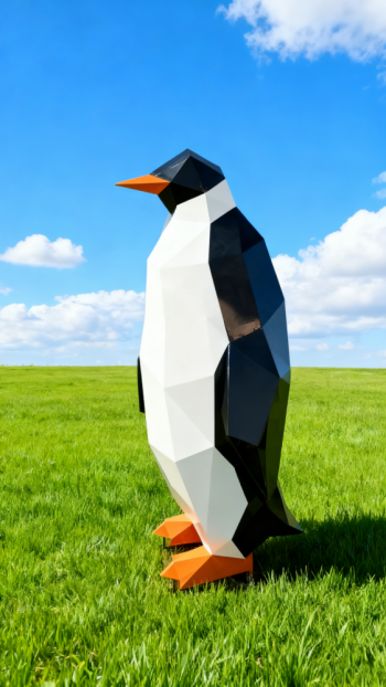 玻璃鋼企鵝雕塑 (8)