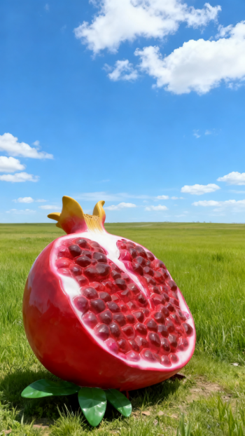 玻璃鋼仿真石榴雕塑 (8)