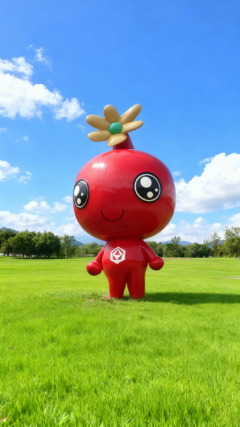 玻璃鋼卡通石榴雕塑公仔 (7)