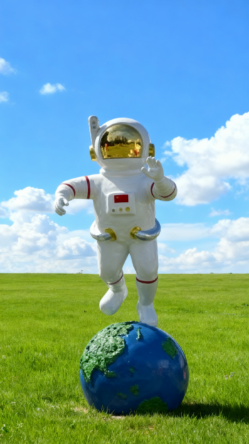 玻璃鋼太空人雕塑 (2)