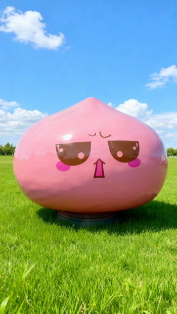 玻璃鋼桃子雕塑 (2)