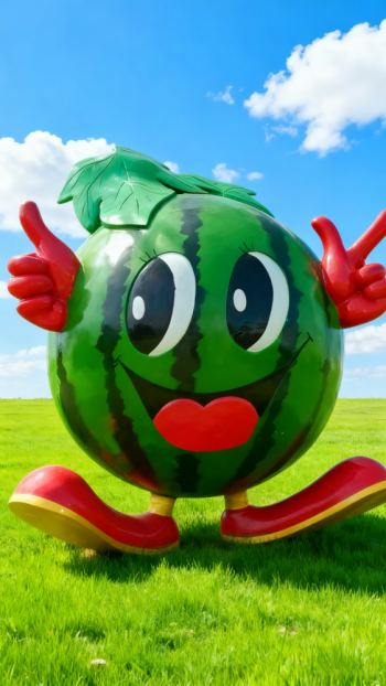 玻璃鋼西瓜雕塑 (10)