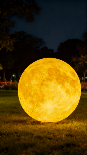 玻璃鋼發(fā)光月亮雕塑 (10)