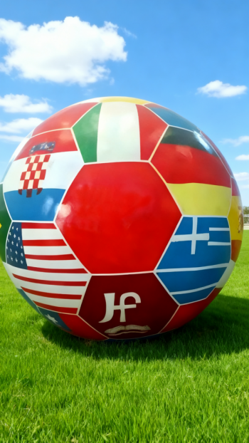 玻璃鋼足球雕塑 (12)