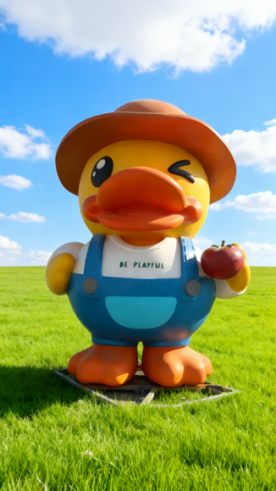 玻璃鋼卡通鴨子雕塑 (5)