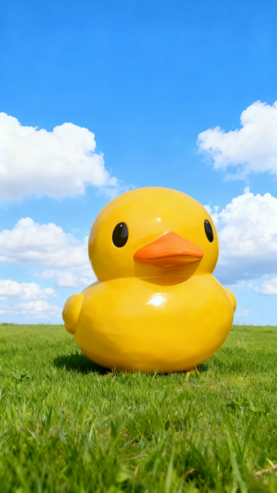 玻璃鋼小黃鴨雕塑 (11)