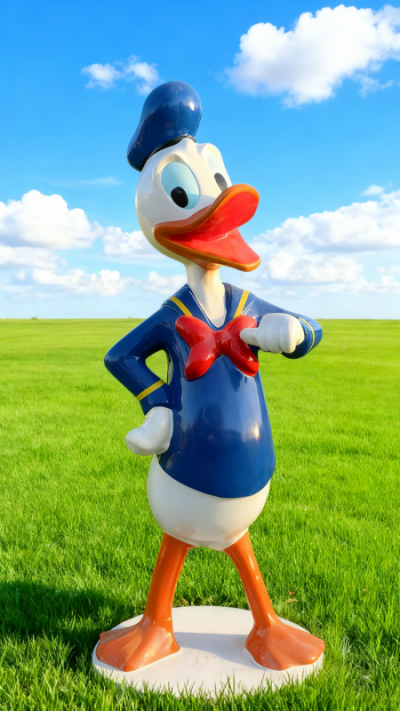 玻璃鋼唐老鴨雕塑 (3)