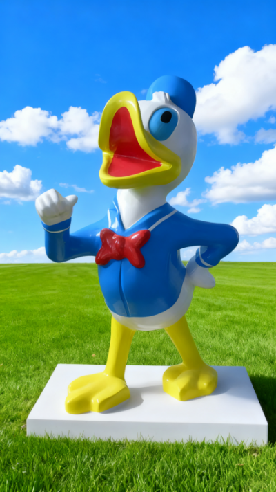玻璃鋼唐老鴨雕塑 (5)