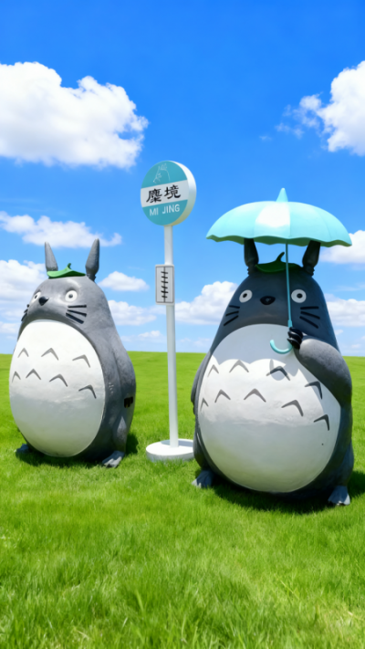 玻璃鋼龍貓雕塑 (7)