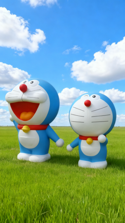 玻璃鋼哆啦A夢(mèng)雕塑 (2)