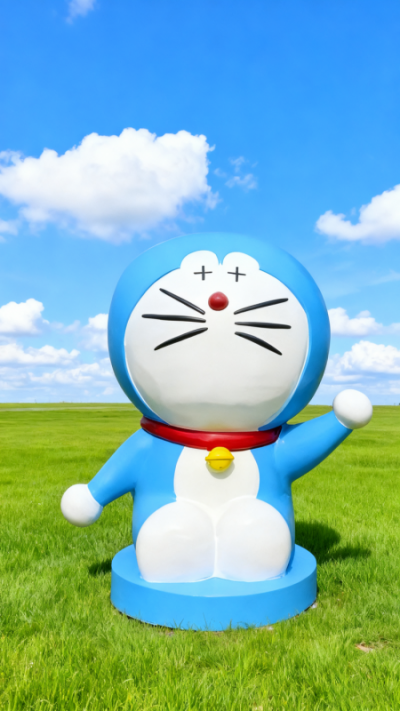 玻璃鋼哆啦A夢(mèng)雕塑 (4)