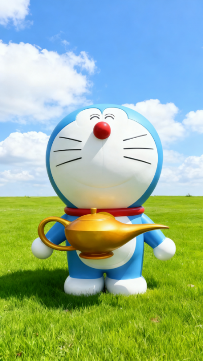 玻璃鋼哆啦A夢(mèng)雕塑 (7)