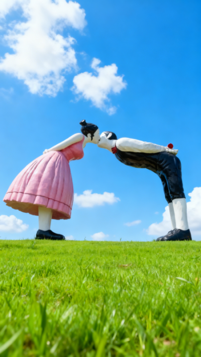 情侶雕塑