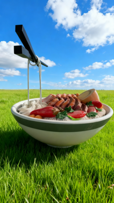 玻璃鋼仿真面條雕塑