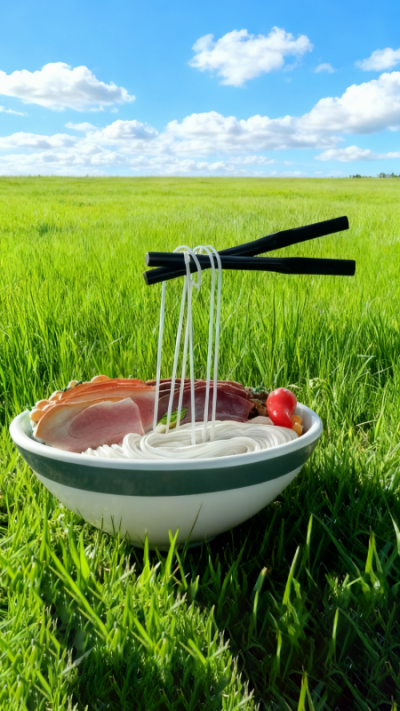 玻璃鋼仿真面碗雕塑