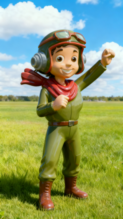 玻璃鋼飛行員雕塑 (11)