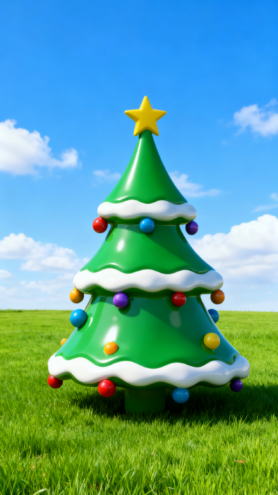 玻璃鋼圣誕樹美陳裝飾雕塑