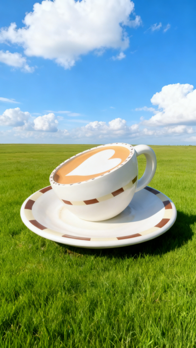 玻璃鋼仿真咖啡杯子雕塑 (3)