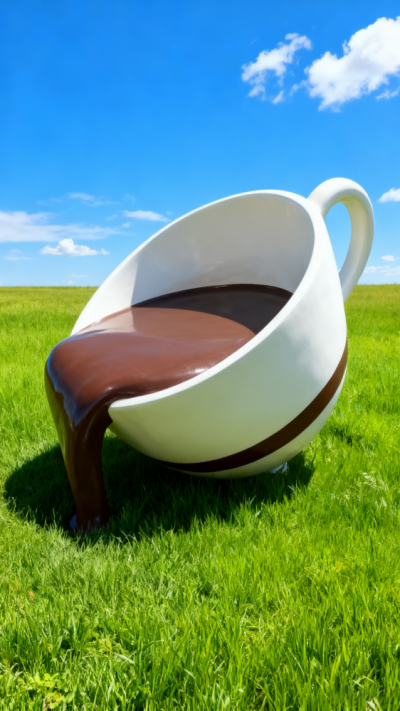 玻璃鋼咖啡和杯子雕塑 (5)