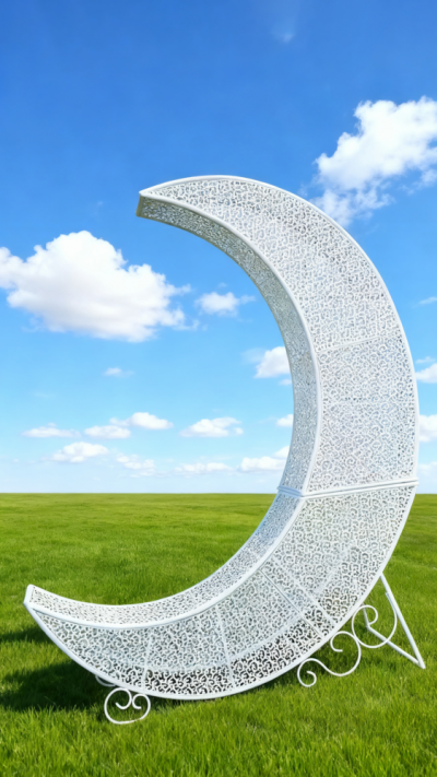 不銹鋼月亮雕塑 (3)