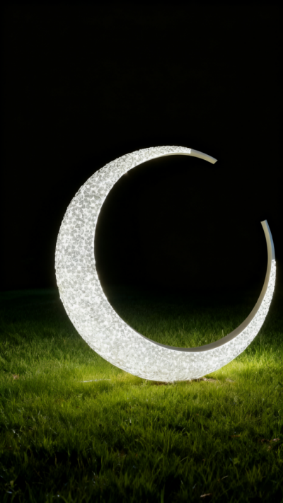 不銹鋼月亮雕塑 (15)