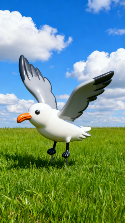 卡通玻璃鋼海鷗雕塑