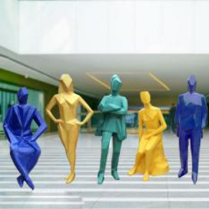 幾何切面人 玻璃鋼抽象人物