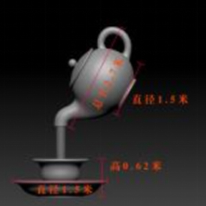 天壺 玻璃鋼流水茶壺