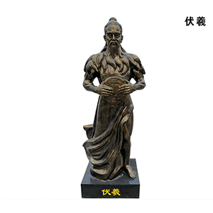 伏羲 玻璃鋼仿銅人物 古代
