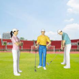 打高爾夫球 玻璃鋼體育運動人物