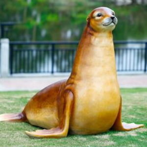 仿真海獅 玻璃鋼