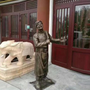 迎賓店小二 玻璃鋼