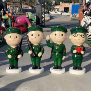 卡通紅軍 玻璃鋼