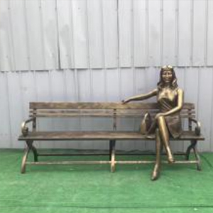 玻璃鋼仿銅人座椅