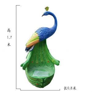 玻璃鋼單人孔雀座椅