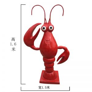 迎賓蝦玻璃鋼龍形造型