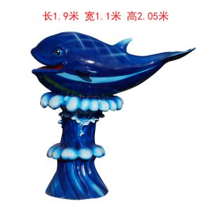 卡通鯨魚噴漆玻璃鋼