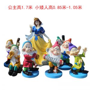 玻璃動(dòng)漫人物：白雪公主與小矮人