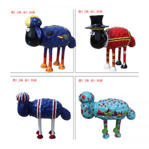 玻璃鋼卡通小羊肖恩