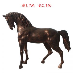 玻璃鋼仿銅低頭馬