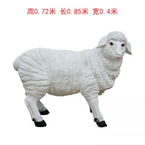 玻璃鋼仿真歪脖綿羊