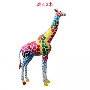 七色彩繪款長(zhǎng)頸鹿（直頭）