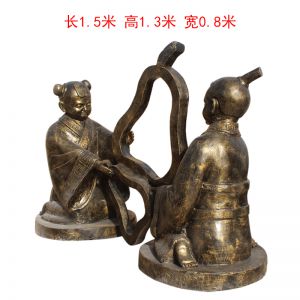 孔融讓梨人物玻璃鋼仿銅